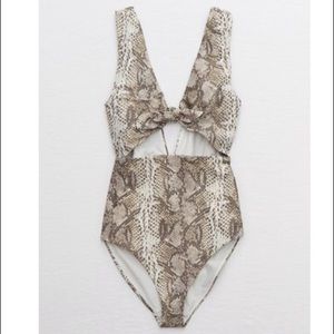 Aerie tie front one piece